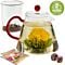 Amore Glass Teapot with Marigold Blooming Tea