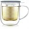Radiance® Double Wall Glass Mug with Infuser & Lid/Coaster
