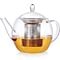 Prague Glass Teapot & Tea Warmer Set