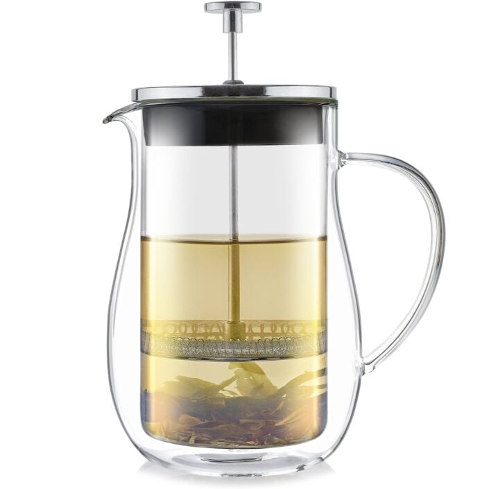 Louvre Insulated Double-Walled Glass Tea Press 