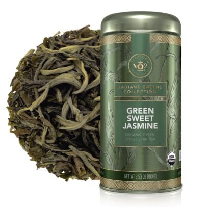 Green Sweet Jasmine Loose Leaf Tea Canister