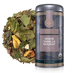 White Vanilla Nougat Loose Leaf Tea Canister
