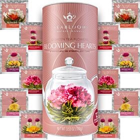 Heart Shaped Flowering Tea Canister