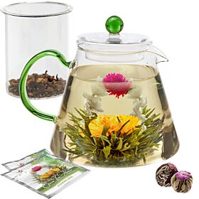 Blooming Oasis Teapot With Loose Leaf Tea Infuser