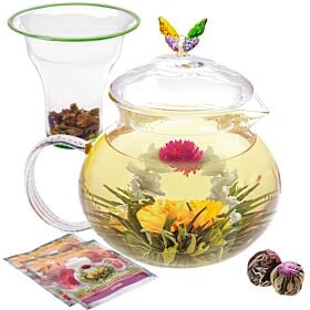 Wings of Love Teapot with Loose Tea Glass Infuser