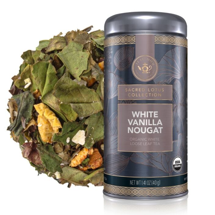 White Vanilla Nougat Loose Leaf Tea Canister