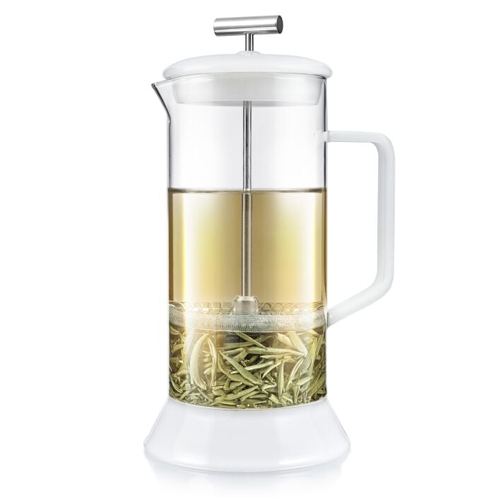 Toulouse Plastic-Free Tea Press - Frost White