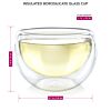 CLASSICA® DOUBLE WALL GLASS TEA CUPS 5 OZ / 150 ML (SET OF 2)