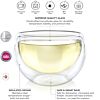 CLASSICA® DOUBLE WALL GLASS TEA CUPS 5 OZ / 150 ML (SET OF 2)