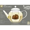 Celebration Modern Teapot & Loose Tea Glass Infuser (27 oz)