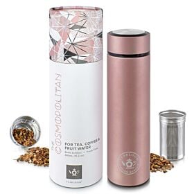 The Cosmopolitan Insulated Brew Tumbler - Rose Gold Thermos