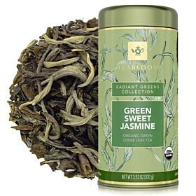Green Sweet Jasmine Organic Loose Leaf Tea Canister