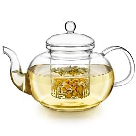 Blossoms Glass Teapot with Removable Loose Tea Infuser