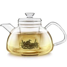 Clear Balance Glass Teapot with Microdot Loose Tea Infuser