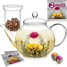 Celebration Teapot & Loose Tea Glass Infuser