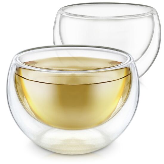 CLASSICA® DOUBLE WALL GLASS TEA CUPS 5 OZ / 150 ML (SET OF 2)