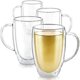 Clear Bliss® Double Wall Glass Tea Cups