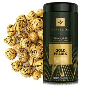 Gold Pearls Loose Leaf Tea Canister