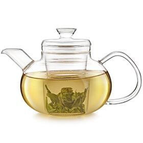 Pure Connoisseur Glass Teapot and Infuser with Microdots for Loose-Leaf Teas