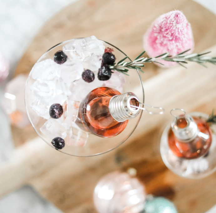 Raspberry Ornament Cocktail
