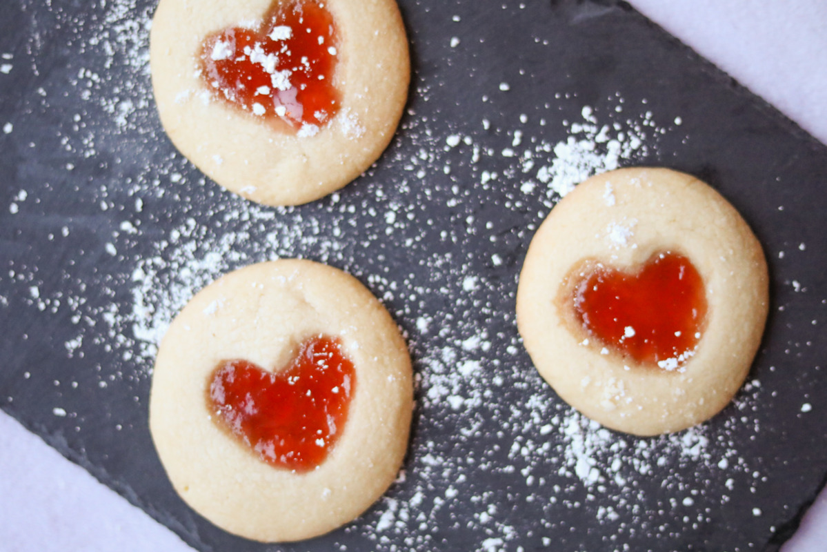 Valentines Thumbprint Cookies